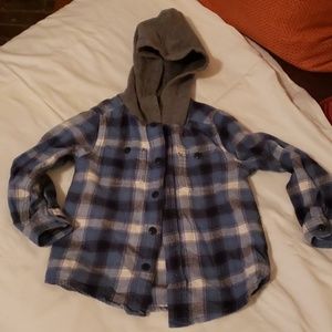 Button up plaid long sleeve shirt